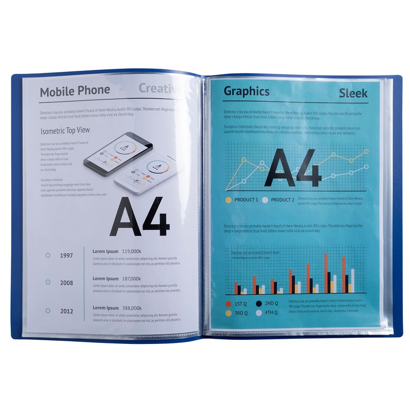 Exacompta BeeBlue 88182E Premium Display Folder Made of Opaque Recycled