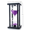 Bellaware 60 Minute Wooden Sand Timer Sand Timer - Purple