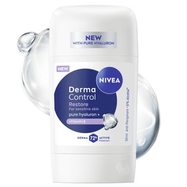 NIVEA Derma Control Restore Antiperspirant for Women Pen - 72h Protection with Hyaluronic Acid and Vitamin E, 50 ml