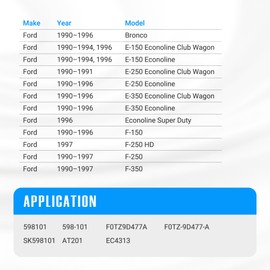 NOVAPARTS 598-101 F0TZ9D477A EGR Exhaust Gas Recirculation Tube Pipe for 1990-1996 Ford E150 E250 E350 F150 F250 F350 Bronco 5.8L V8 598101 F0TZ-9D477-A