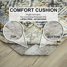 Mohawk Home 10' x 14' 1/4 Rug Pad 100% Felt Protective Cushion, Premium Comfort Underfoot – Safe for All Floors