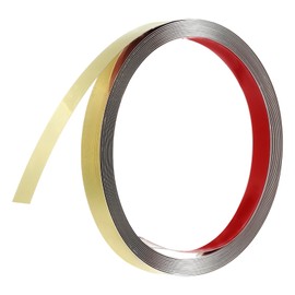 uxcell Gold Metalized Mirror Finish Molding Trim, Peel and Stick Stainless Steel, Flexible Self-Adhesive Metal Trim for Wall, Mirror Edging (16.4ft x 0.59")