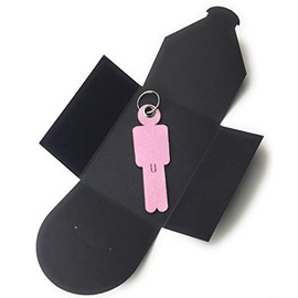 'Felt Keychain "His Its In Pink. Made from Felt for the Key Ring + eFuture's nice Keyring. FREE filzschneider. de Postcard' Danke ', practical gift. Made in Germany.