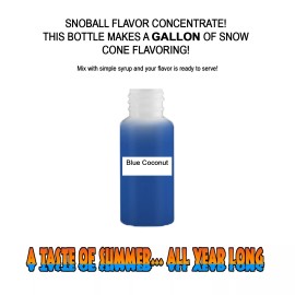 SUMMER SNOW ENTERTAINMENT BLUE COCONUT SYRUP MIX SNOW CONE/ SHAVED ICE Flavor GALLON CONCENTRATE #1