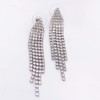 HAISWET Wedding Bridal Clear Crystal Tassel Drop Dangle Earrings Silver