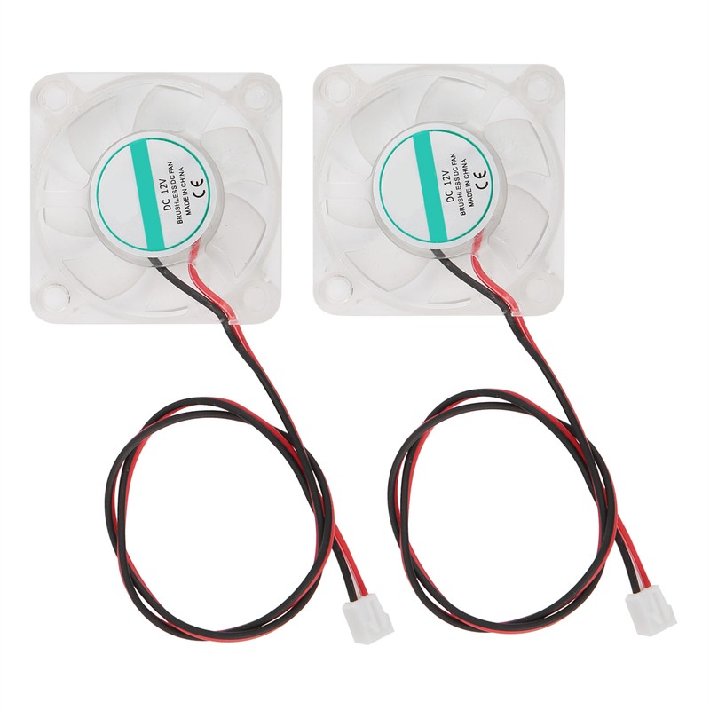 2Pcs 3D Printer Cooling Fan LED Light Hydraulic Bearing Mini