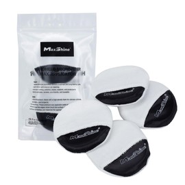 Maxshine 4-Piece Handheld Microfiber Wax Applicator Pad Set - Professional Auto Detailing Ultra Soft Wax Finger Pocket Applicator - Scratch Free