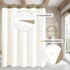MitoVilla No Hooks Needed Extra Long Shower Curtain Liner Set,
