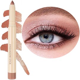 Qeetvia Rose Gold Eyeshadow Makeup, Waterproof Hypoallergenic Long Lasting Eye Liner, Highlighter Matte Cream Eye Shadow Stick, Glitter Primer Palette Shimmer Eyeliner Pen