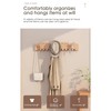 Beech-6 Hooks Wall Mounted Coat RackHooks Piano Key Hangers Natural