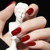 Red Press on Nails Medium,Nails Press on Solid Colour Square
