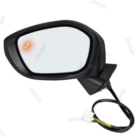 Dexepe Driver Side Mirror Assembly Compatible with Honda Civic 4 Door EX/SI 2022-2024 Heated with Blind Spot Monitor, Power Adjustable Glass Replace 76258T20A21 HO1320351 (7Pin Left)