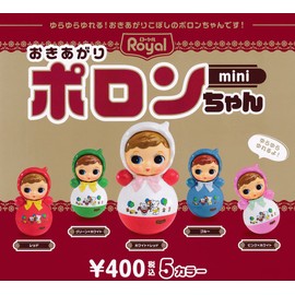 Okiagari Poron Chan Mini (Complete Set of 5 Types) Gacha Capsule Toy