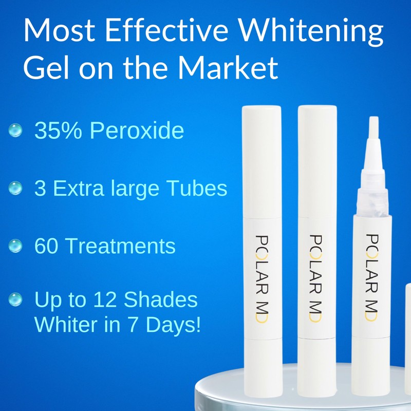 Polar MD Teeth Whitening Kit, Professional Teeth Whitener Gel Pens,