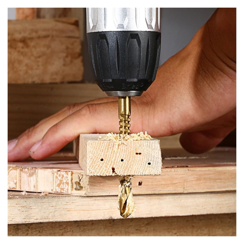 XiBany 3/6pcs Cobalt Drill Bit Set Spiral Screw Metric Composite