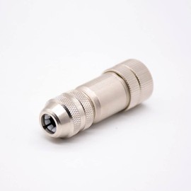 Elecbee Profibus M12 Field Wireable Connector Assembly Cable Plug Straight with Shiled (4 Pin Female D-Code)