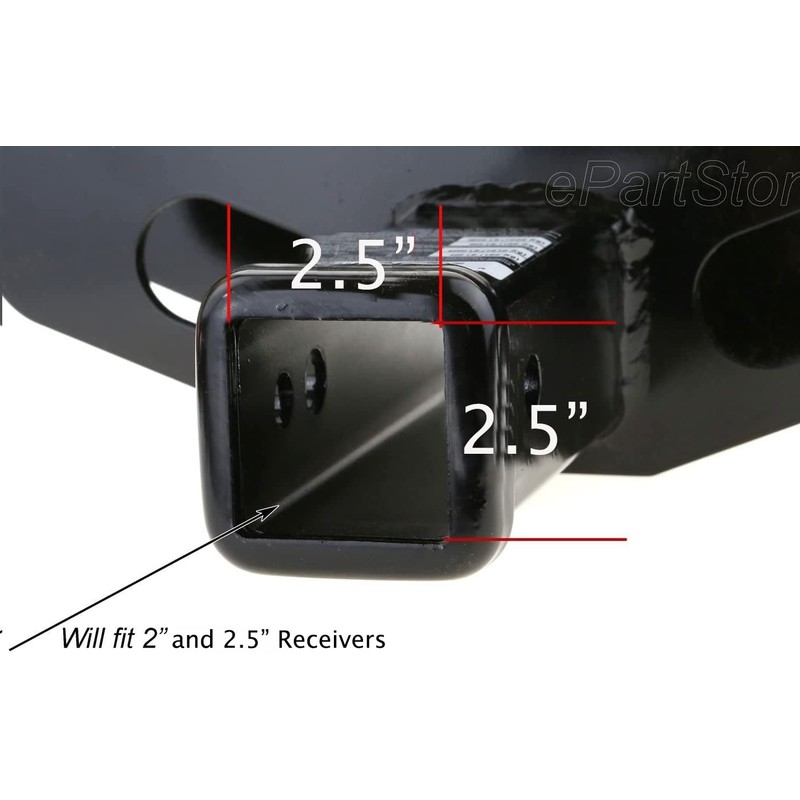 eVerHITCH USA Black Metal Flag Hitch Cover with Pin Bolt