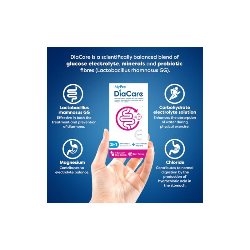 DiaCare Berry Electrolytes and Probiotic | Berry Flavour Oral Electrolyte