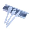 Juego de Utensilios de Viaje, Cubiertos de Paja de Trigo,