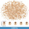 PH PandaHall 1200pcs 4mm 14K Gold Beads Round Spacer Beads