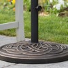 Walker Edison Dom Classic Polyresin Round Umbrella Stand with Metal