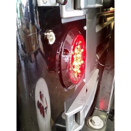 GCD (2)- 4" NO Cutting FITS Jeep Surface Mount Clear Lens Tail Light with 2 BACKUPS Included