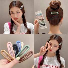 6pcs Cute Candy Colour Ladies Hair Clips Matte Snap Girls Hair Clips and Non-slip Metal Snap Hair Clips Suitable for Any Hair Type for Styling Decoration