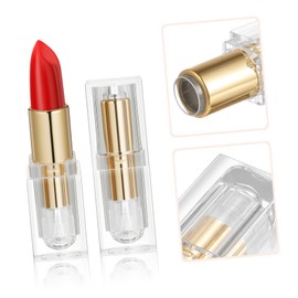 OATIPHO 12 Pcs Transparent Portable Lipstick Tubes with Lid Refillable Lip Balm Containers for DIY Lip Cream Storage Makeup Organizer for Travel and Daily Use