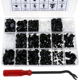 425 Pcs 18 Sizes Car Body Trim Clips with Fastener Remover, Fixget Bumper Screw Snap Rivets Clip Set Push Pin Rivets Set (Car Clips)