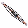 for Xiaomi Mi Band 7 Leather Strap Metal Snap Retro