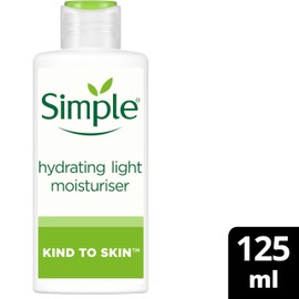 Simple Kind to Skin Hydrating Light Moisturiser Skin Care Product with Pro-Vitamins B5 and E for 12-Hour Moisturisation 125 ml