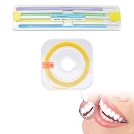 VARKAGE 1 volume tooth sandpaper for spaces and 60 pieces tooth sanding strips, 5 x 160 mm polishing strips teeth, 4 mm x 6 m tooth sandpaper for teeth whitening, cleaning, tartar remover