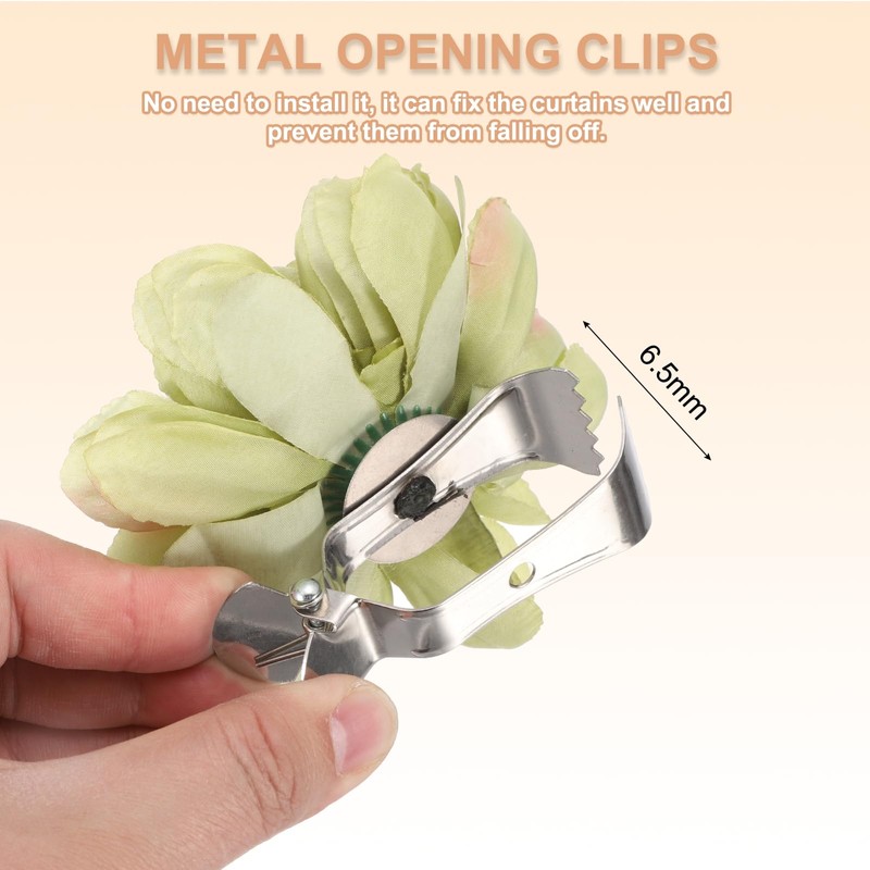 PATIKIL Lotus Flower Curtain Tiebacks, 2 Pcs Artificial Floral Curtain