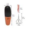 2pcs Stainless Steel Beard Scissors Set Leather Case Precision Scissors