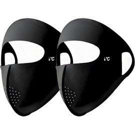 KUKASEN UPF 50+ Full Face Mask UV Protection Full Face Sun Shield, Breathable Cooling Ice Silk Summer Face Mask for Women