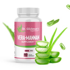 Dr. Glickman’s Supplements, Vera-mannan Aloe Vera Supplement, 1 Bottle, 60 Capsules