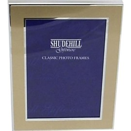 Shudehill Giftware Set 2 Mini Photo Frames 2" x 3" Decor Options (Gold Silver)