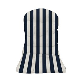 RSH Decor: Tufted Adirondack Chair Cushion | 42.5” x 21” | All-Weather Spun Fabric | Water and Fade-Resistant | Outdoor Cushion for Patio Furniture | Navy & White Stripe
