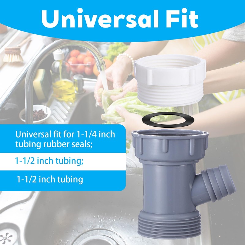 1 Set Y-Shaped Kitchen Sink Drain Pipe Adapter, Dishwasher Drain