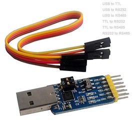 DIYmalls CP2102 USB to TTL Adapter Serial Module USB to RS485 232, TTL to RS232 485,RS232 to 485 + 4Pin Dupont Cable Jumper Wire Female to Female for Arduino Nextion Display Beitian GPS SIM7000A Board
