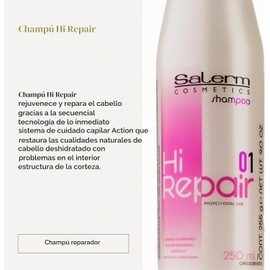Salerm Hi Repair Shampoo 9.0 oz (250 ml)