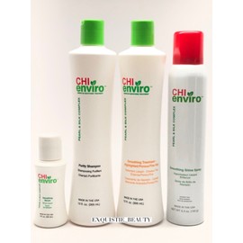 CHI enviro Smoothing treatment kit Highlighted Or Porous , SPRAY, SERUM