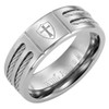 Willis Judd Men's Titanium Ring (Christian Cross Knights Templar Shield)