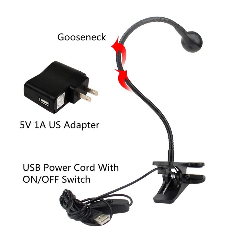 ULIKELED 3W 395NM LED Black Light, Flexible Gooseneck UV Blacklight