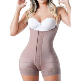 Sonryse TR66BF Butt Lifter Postpartum Girdles Shapewear Body Shaper Extra Firm Control for Women Fajas Colombianas Reductoras y Moldeadoras Mocha 2XL