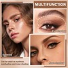 Eyebrow Stamp Kit,Light Brown Eyebrow Tint & Powder with Stencil