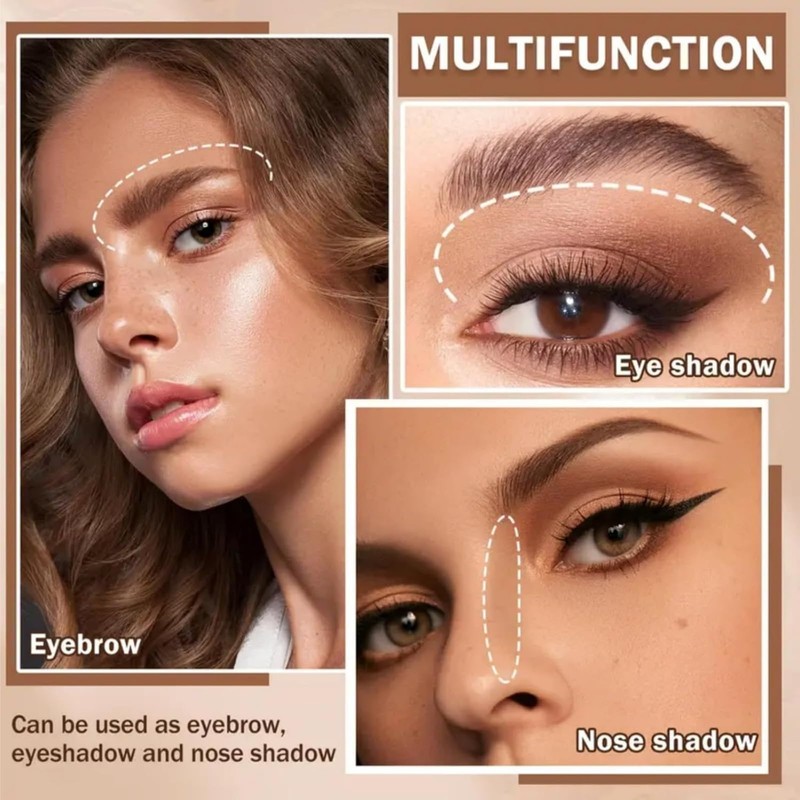 Eyebrow Stamp Kit,Light Brown Eyebrow Tint & Powder with Stencil
