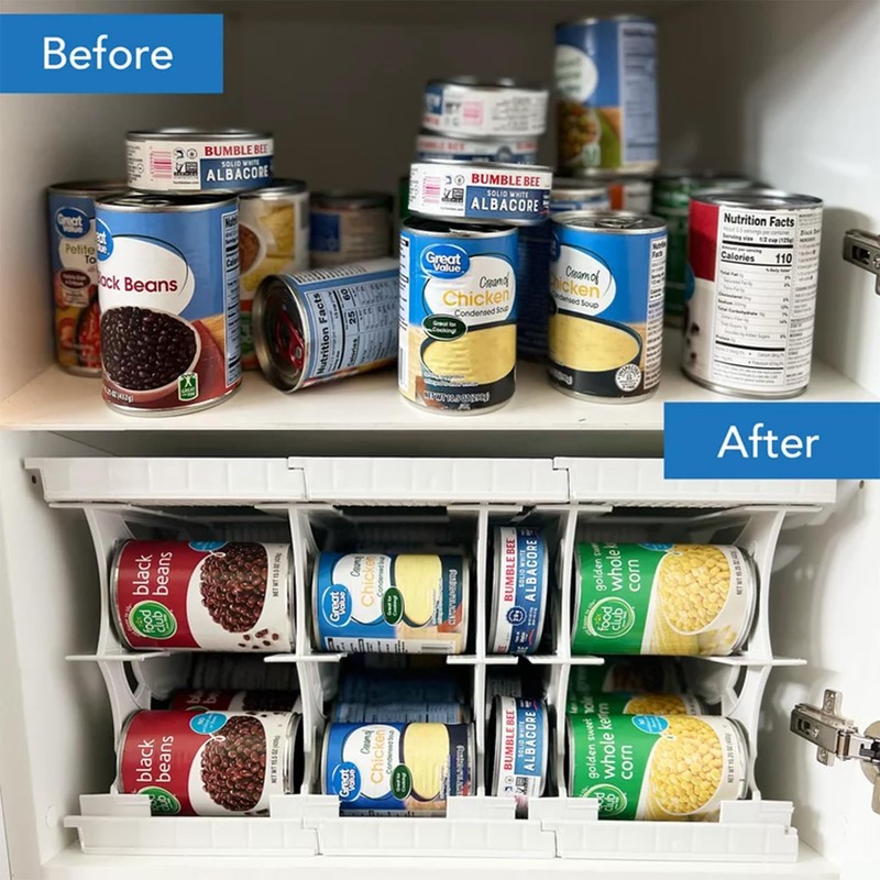 Shelf Reliance 2 Pack Can Organizer, Pantry Storage Rack, Canned
