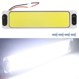 Room Lamp, LED, White, Cargo Light, Indoor Lighting, Truck, Interior Light, Camper, Tent Light, Work Light, COB Element, 96 Rungs, On/Off Switch, Double Sided Tape Included, DC 12V/24V, Universal Use, 1 Piece