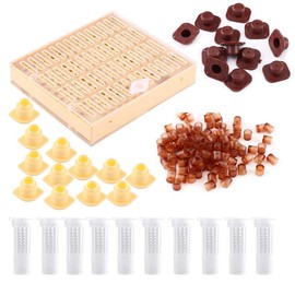 Nicot Queen Rearing Cell Bar Blocks Plastic Beekeeping Queen Rearing Cups Box Cell Bar Blocks Hair Roller Cages Bee Keeper Equipment